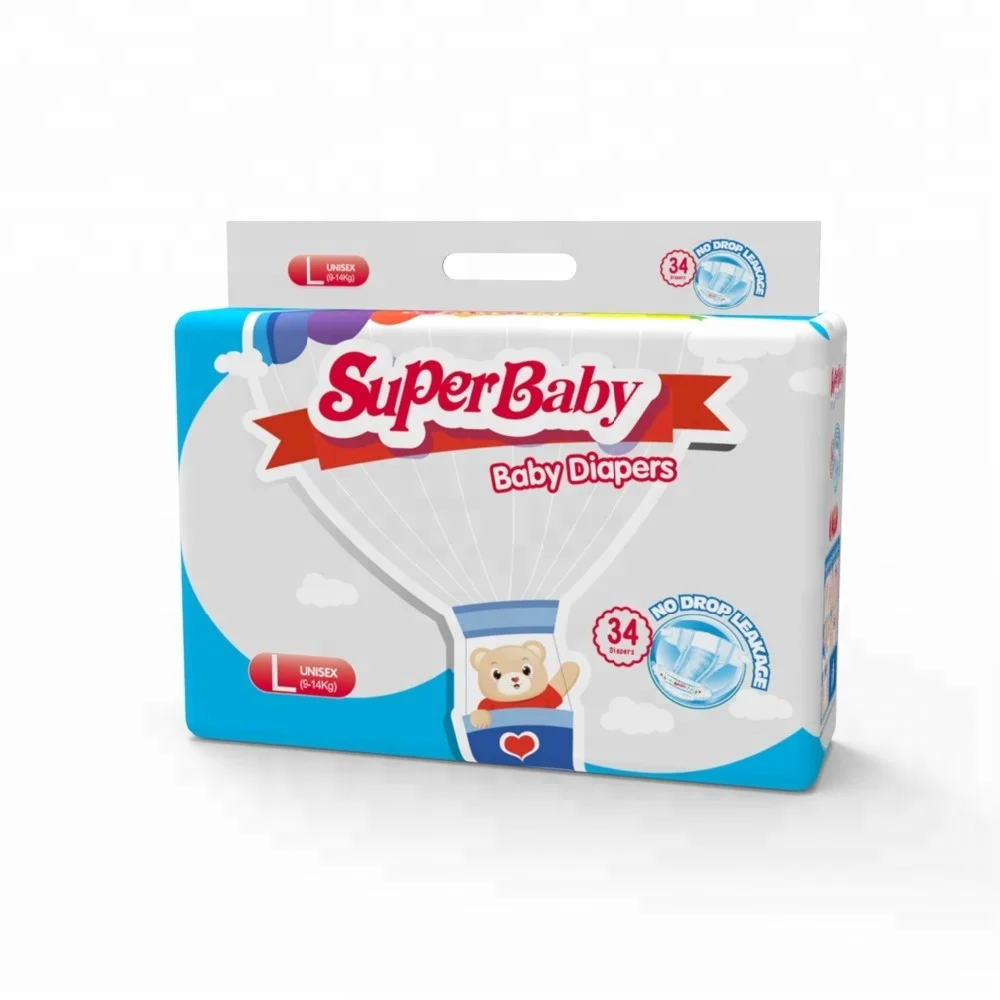 Superbaby brand Girls Giggles Wearing Diapers Free Adult Baby Diaper Sample for supermarket