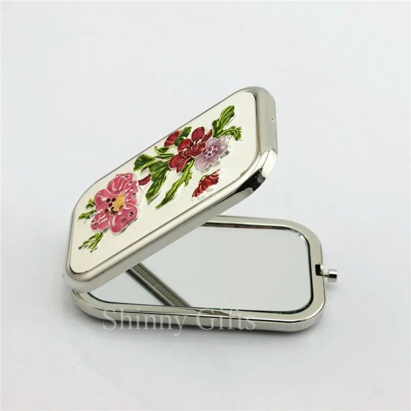 
Wholesales Flower Design Square Cosmetic Mirror Makeup Mirror Artistic Mirrors 