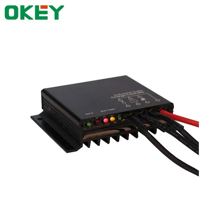 OKEY 12V 24V auto adapt 5A 10A 15A 20A pwm solar charge controller