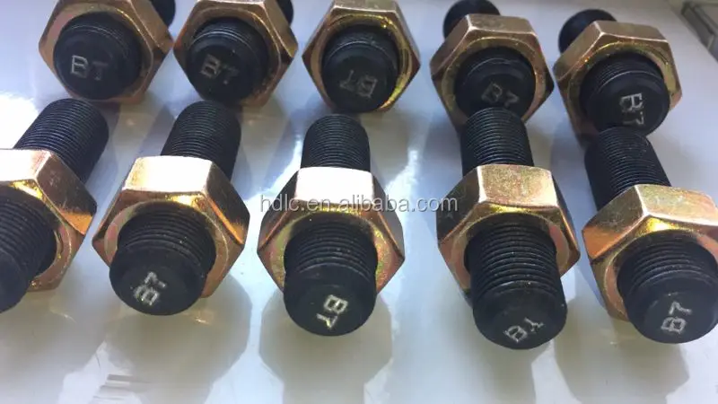 
full thread/end thread China fasteners astm a193 b7 stud bolt with a194 2h nut 