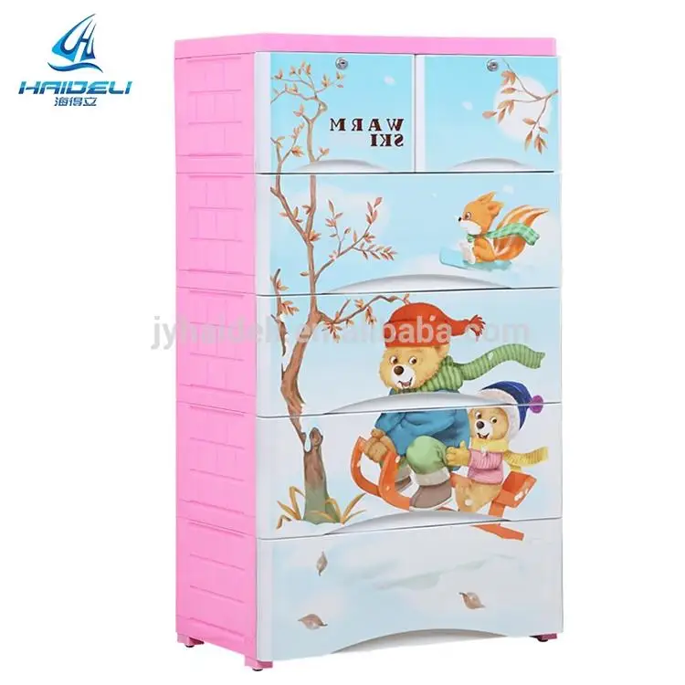 
Colorful baby plastic drawer storage cabinets bedroom cabinet for wholesale 