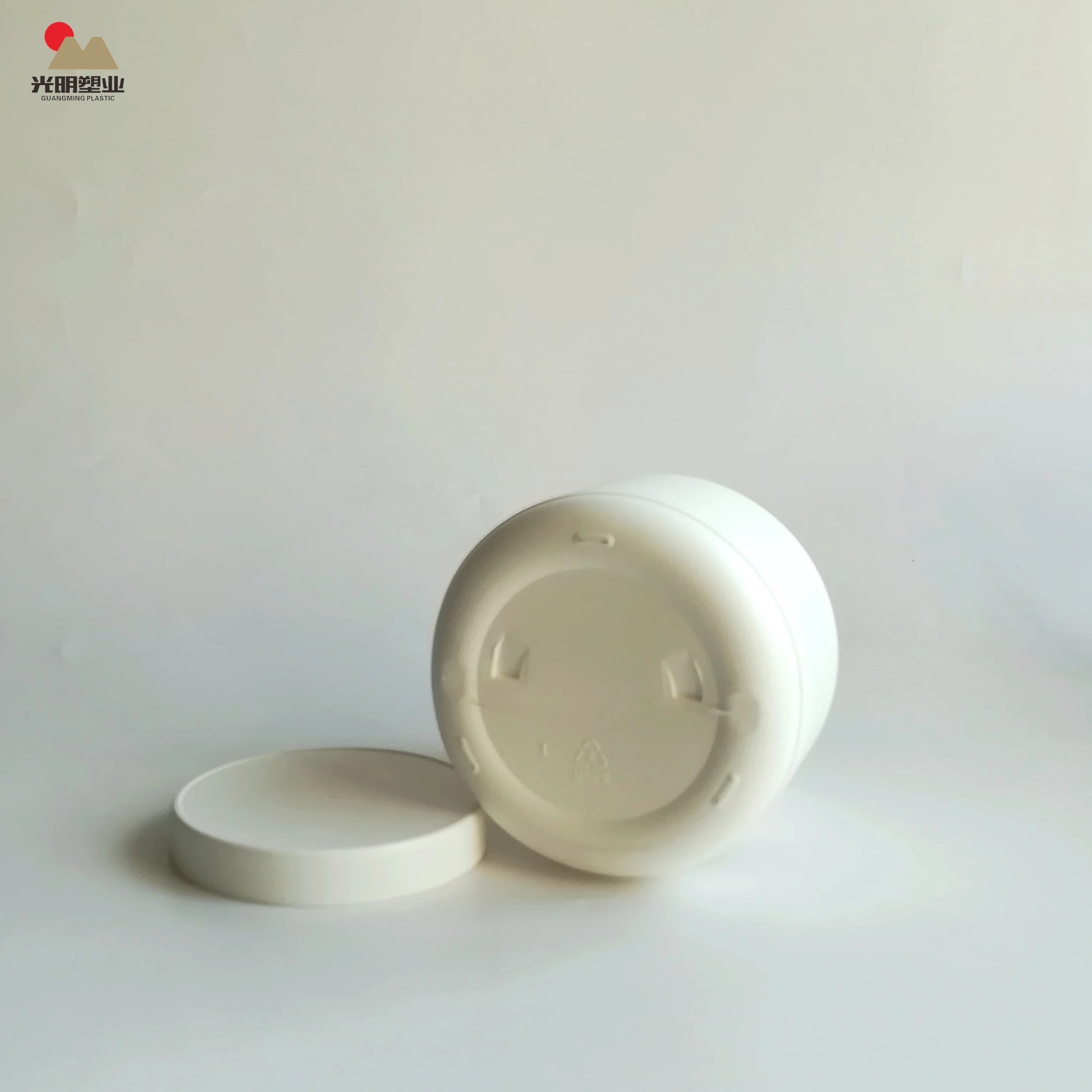 1000ml Food Garde white round HDPE plastic protein powder container