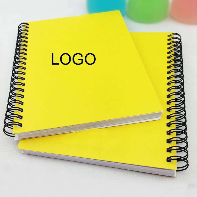 Wholesale custom reusable 100% PVC plastic fashion cover spiral notebook with logo printed
