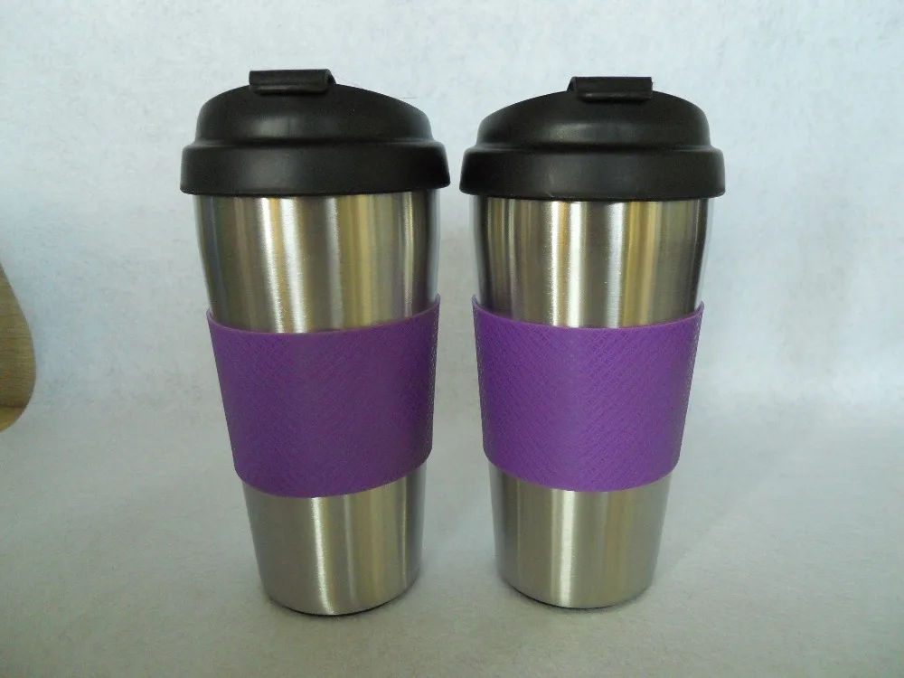 Best Selling Products of 500ml Coffee Mug with Silicone Stainless Steel Coffee Cup Handmade,travel Mugs with Spoon Accessories