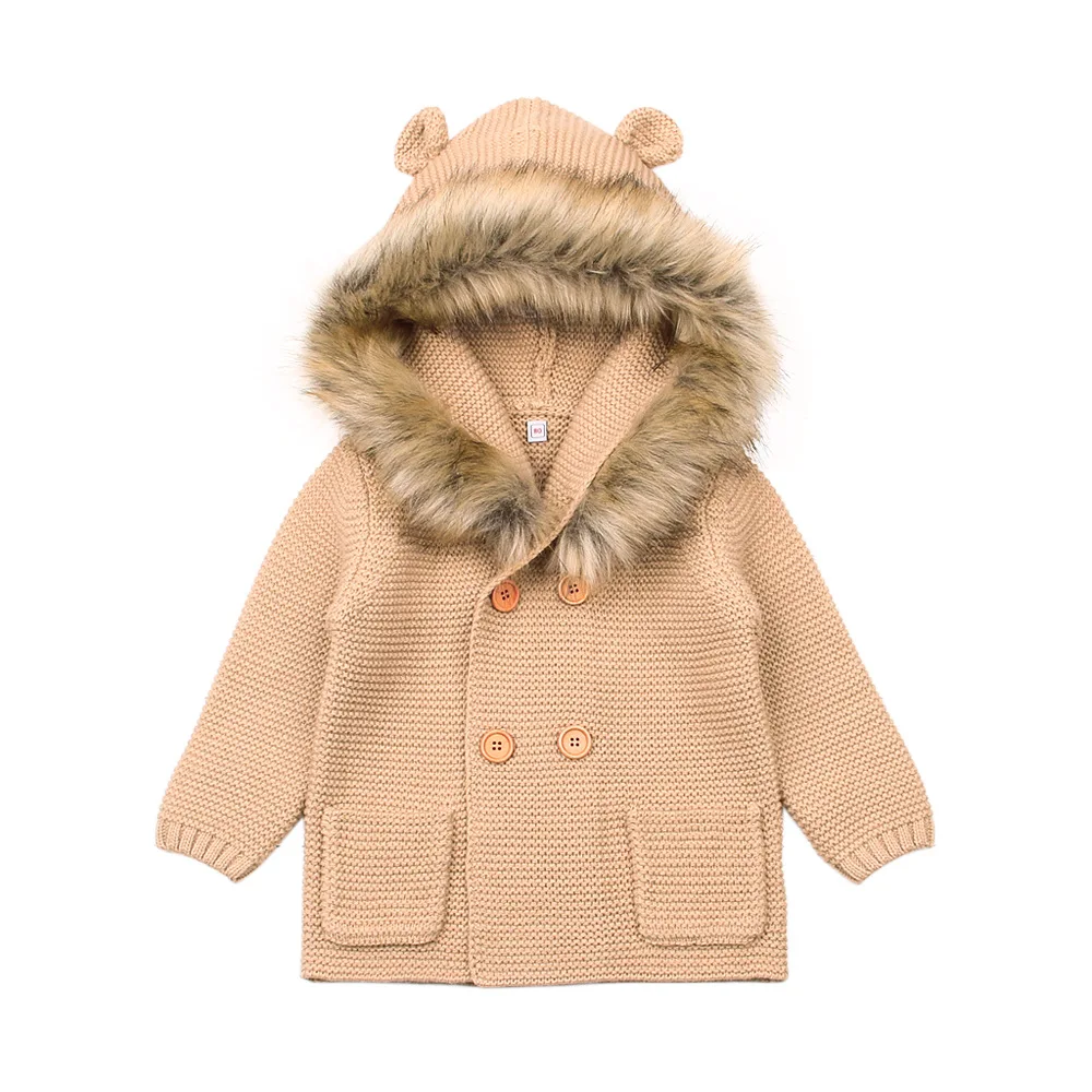 KR228 Warm 2018 new design baby winter sweater with buttons