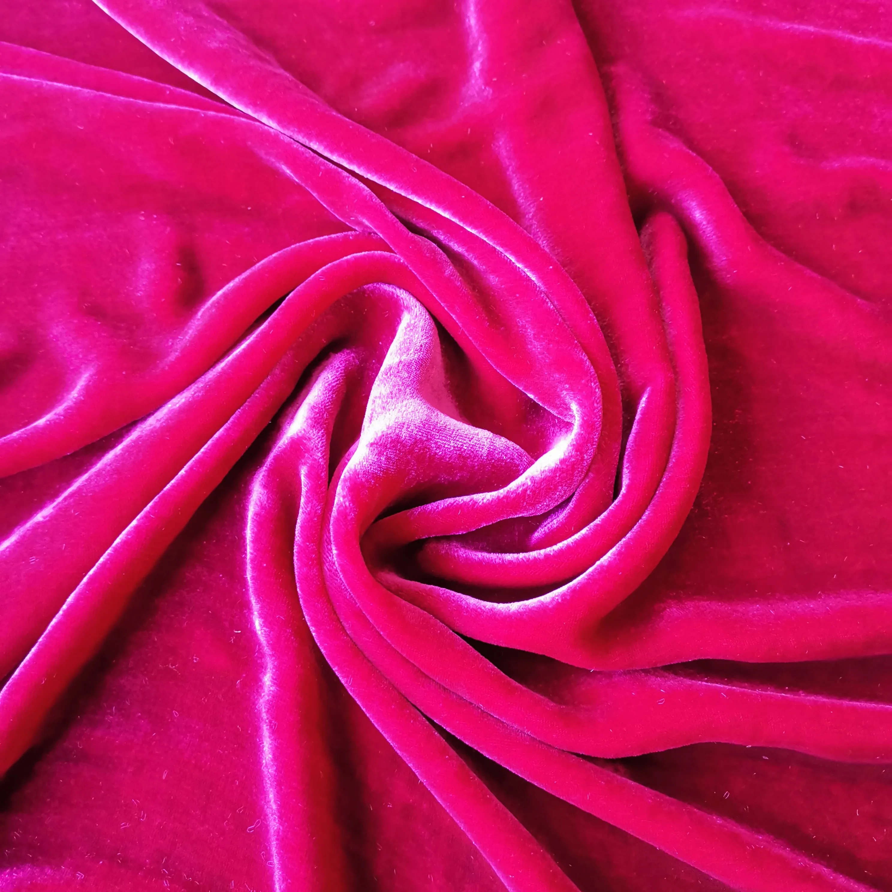 
Preshrinkage Brushed Washed Silk Visco Velvet Fabric 