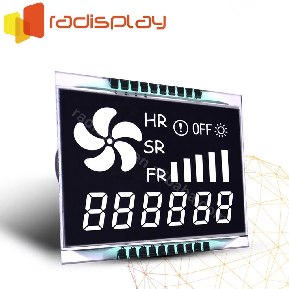 
7 segment Tn 6-Digits Temperature Lcd Display Module 