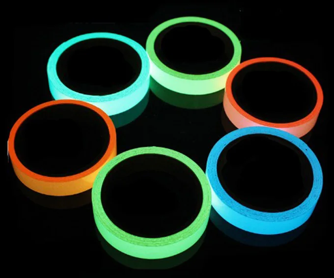 high bright blue color photoluminescent adhesive waterproof glow 12 hour glow in the dark uv film tape for vehicle safety decals