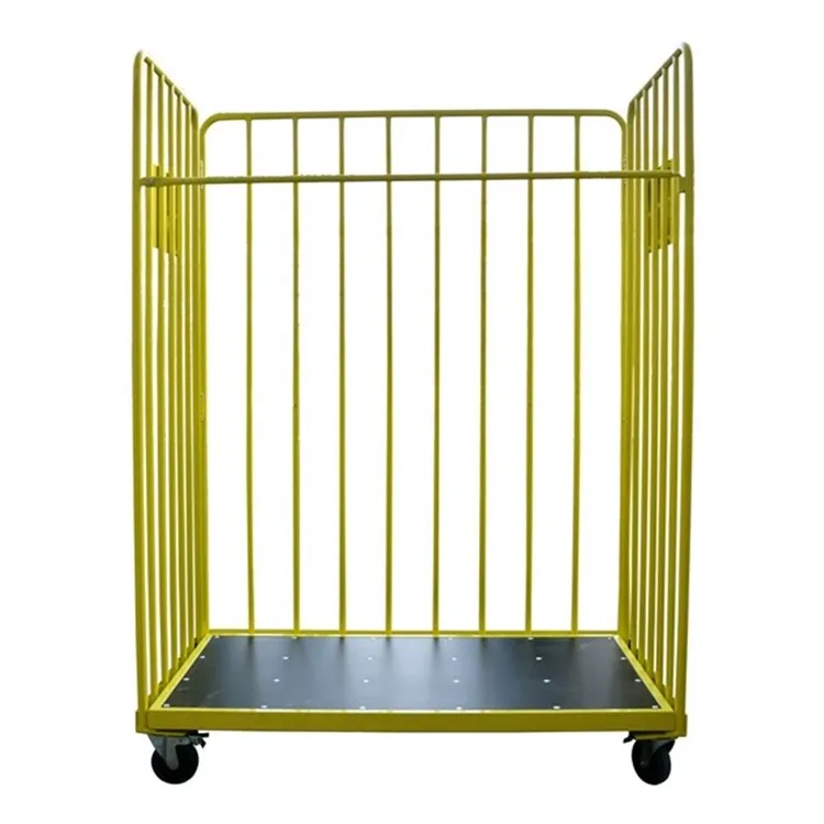 Aceally metal warehouse transport roll cage cargo storage roll cart