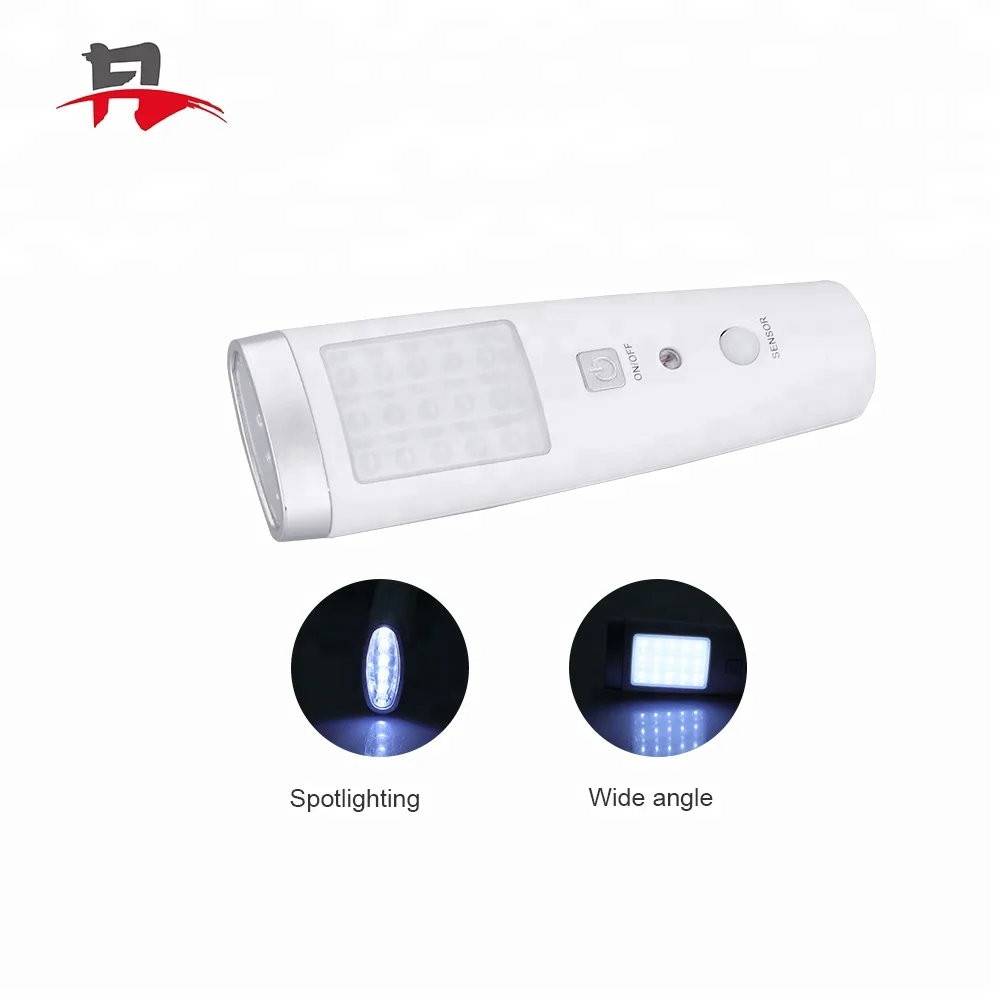 Indoor 15+5 LED Baby Night Light With Flashlight Wireless Charging Rechargeable Motion LED Emergency Sensor Night Lights