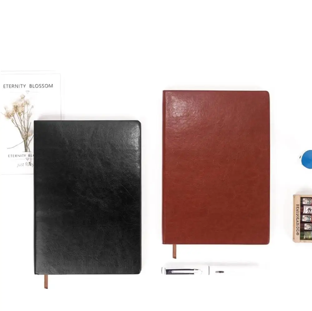 A5 Custom print notebook pu leather hardcover notebooks diary custom business journal study planner vintage handmade journal