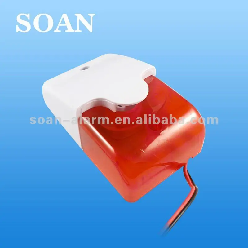 мини проводная сирена со строб jd003 с батареей мигать сирена сирена с строб