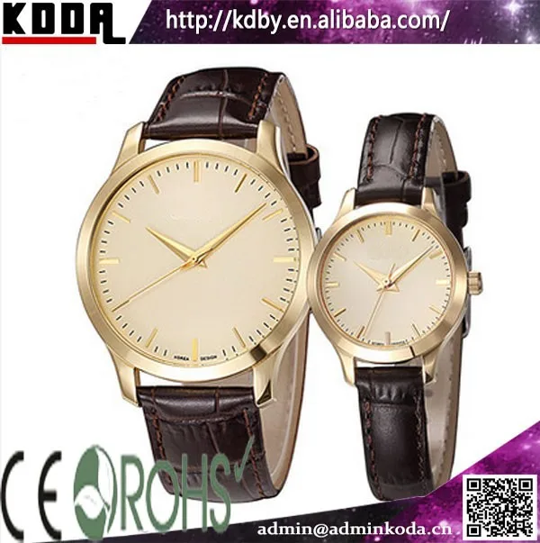 Custom Relojes Men Watch Rose Golden Case Leather Band Wristwatches Quartz  Luxury Watches For Men