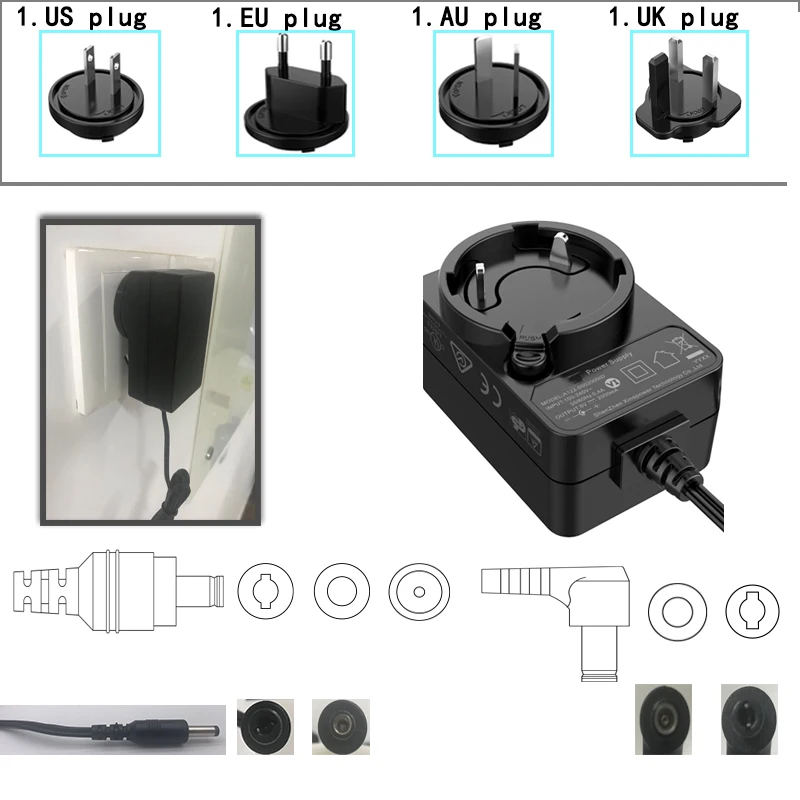 Electrical equipment36W 48W 60W 90W 120W 1.25A 2A 3A 3.61A voltage adapter 12V 24V 36V  48v dc power supply multi power adapter