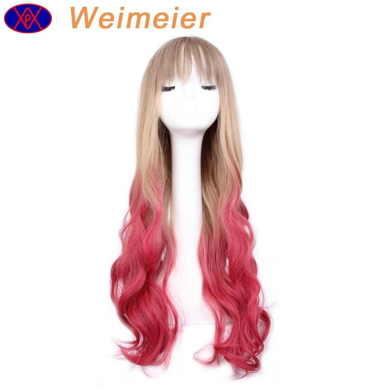 
Wholesale high quality Fiber synthetic body wave cheap and best cosplay wig for party 