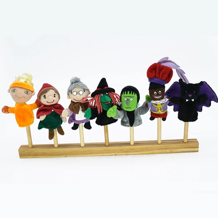 
Mini soft plush animal finger puppet 