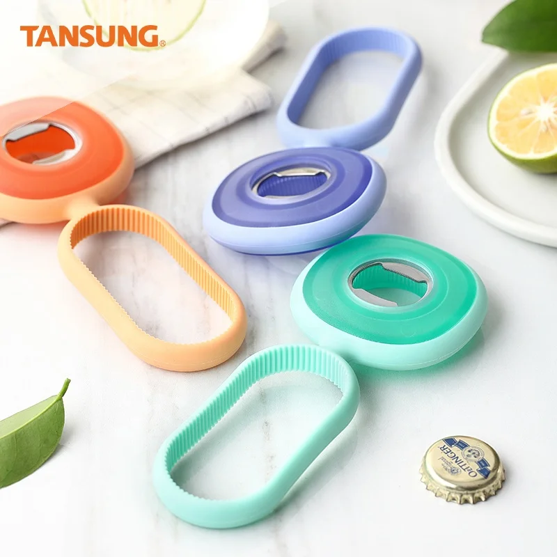 High Quality Custom Logo 3 In 1 Multi Bar Beer Silicone Can Bottle Opener best selling products in 2019