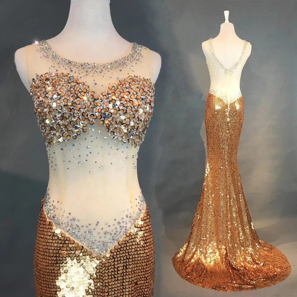 Italy Silver Special Sexy Sequin Pronm Evening Dresses 2018