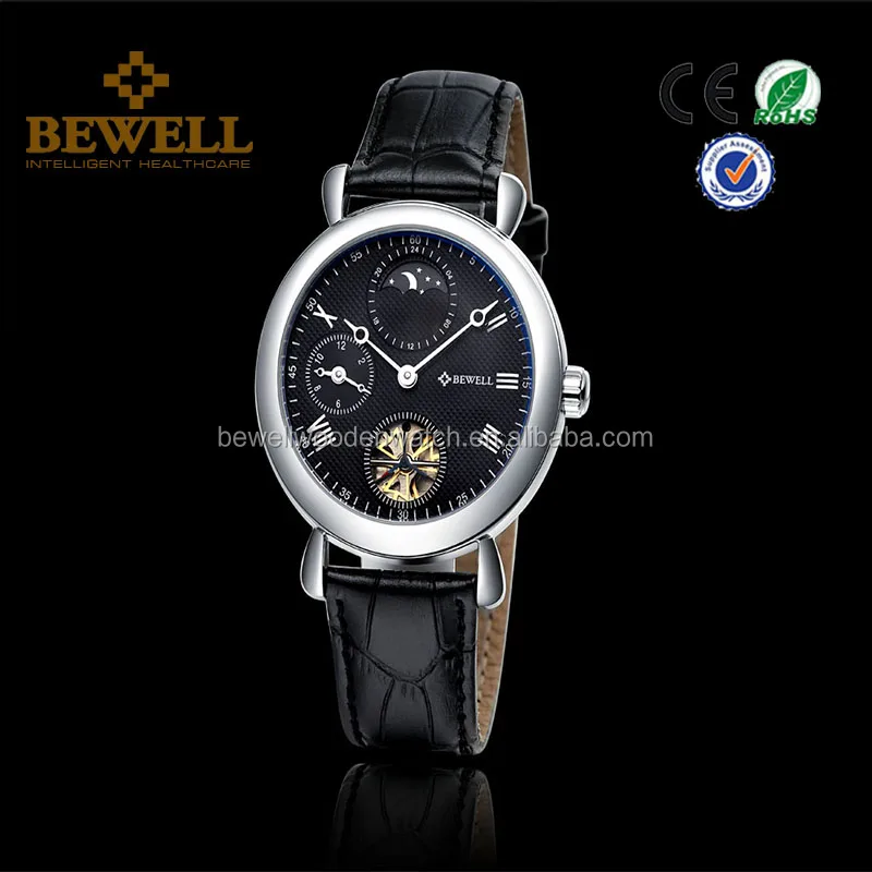 Unisex wrist watches full automatic luxury design moon phase visible movement mechanical watch