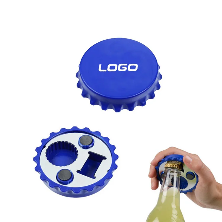 Promotion Gift Plastic Cap Shaped Fridge Magnet Bottle Opener