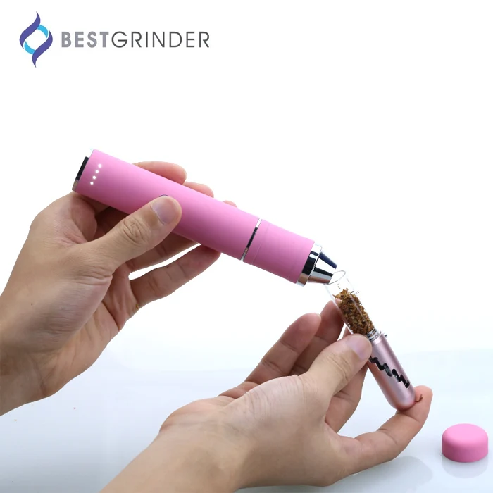 Best Grinder MJ420 Glass Blunt Vaporizer Dry Herb Smoking Pipe