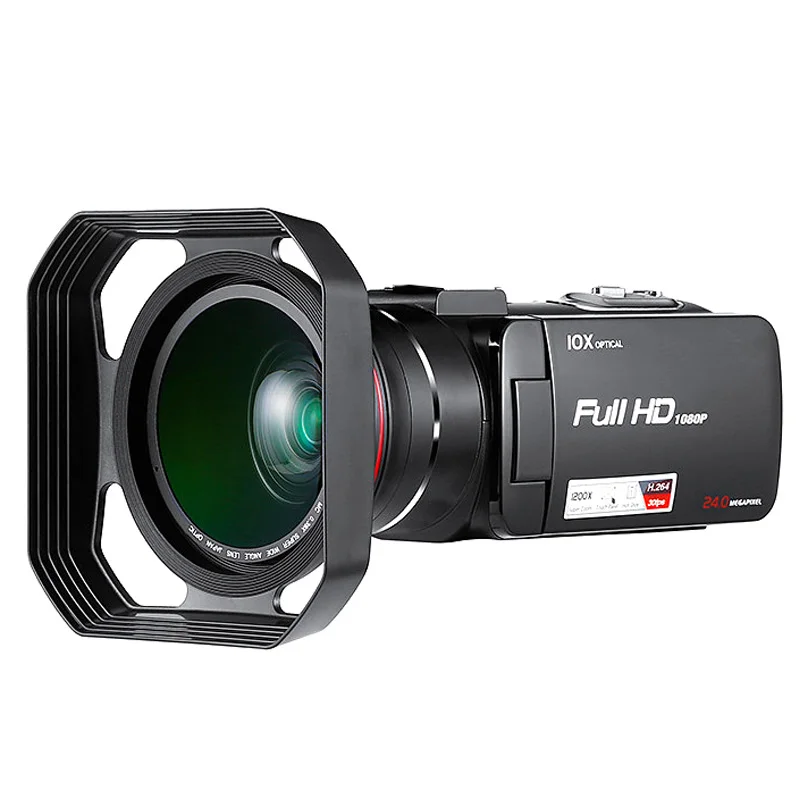 1080P 24MP 120x цифровой зум Full HD Цифровая видеокамера 10X оптический зум HDV-Z80 видео камера с 3,0 сенсорный экран