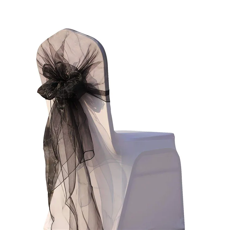 Organza Hood Sashes Chair Sashes/Bows Hoods sash for Wedding/Chair Sashes