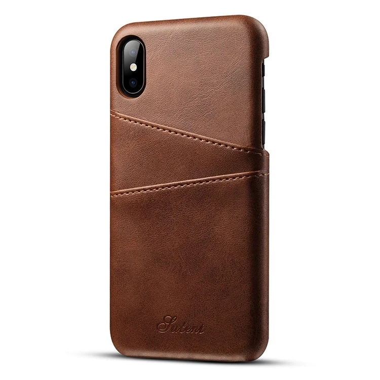 High Quality Phone Accessories Luxurious Genuine Leather Phone Case for IP XS 6/7/8 plus with Card Slot for phone 15
