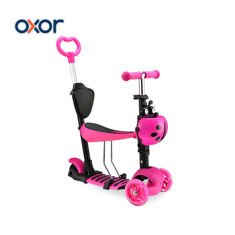 Most Favorite Multi-function 5 in 1 Baby Kids Foot Scooter Smart Kick Scooter with Basket and Seat