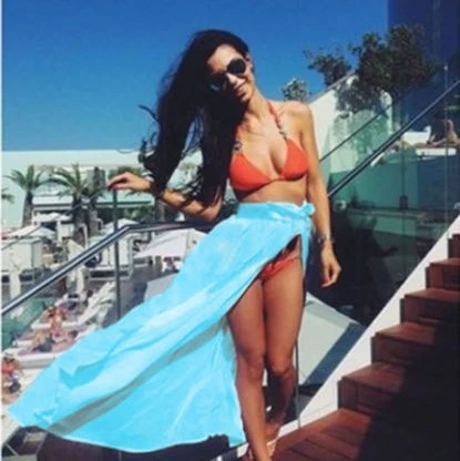 Womens Swim Wear Bikini Cover Up Sheer Beach Mini Wrap Skirt Sarong Pareo Shorts