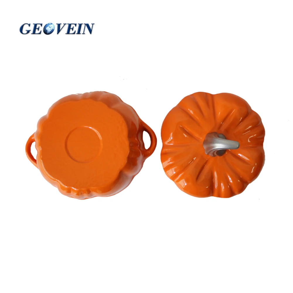 Amazon top seller enamel pumpkin shape cast iron enamel cookware