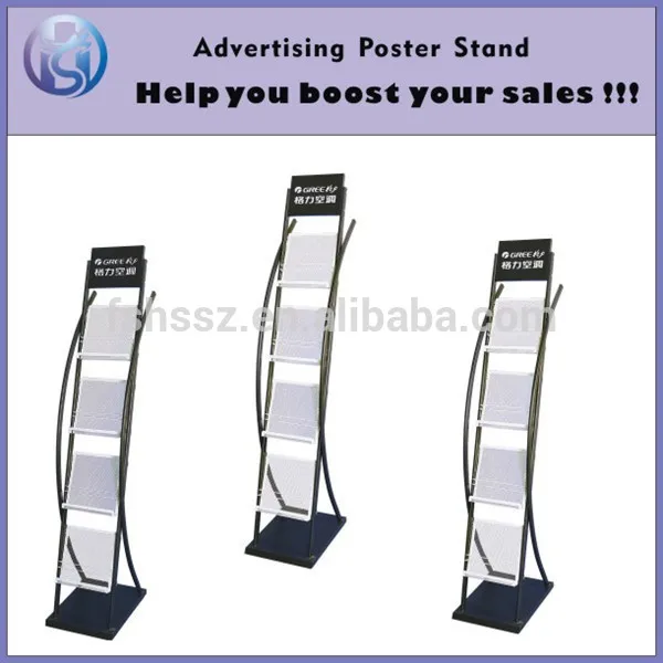 отдельно стоящие журнала, газета, брошюра стеллаж, держатель дисплея, дитература стенд hs-zl09