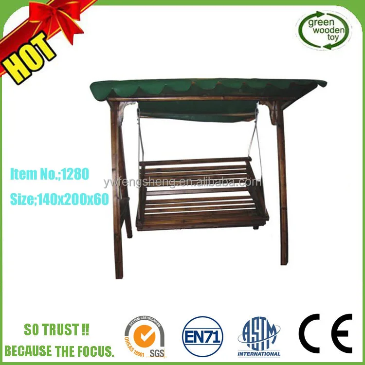 
Double Garden Two Seat Outdoor For Adults Wooden Swing 