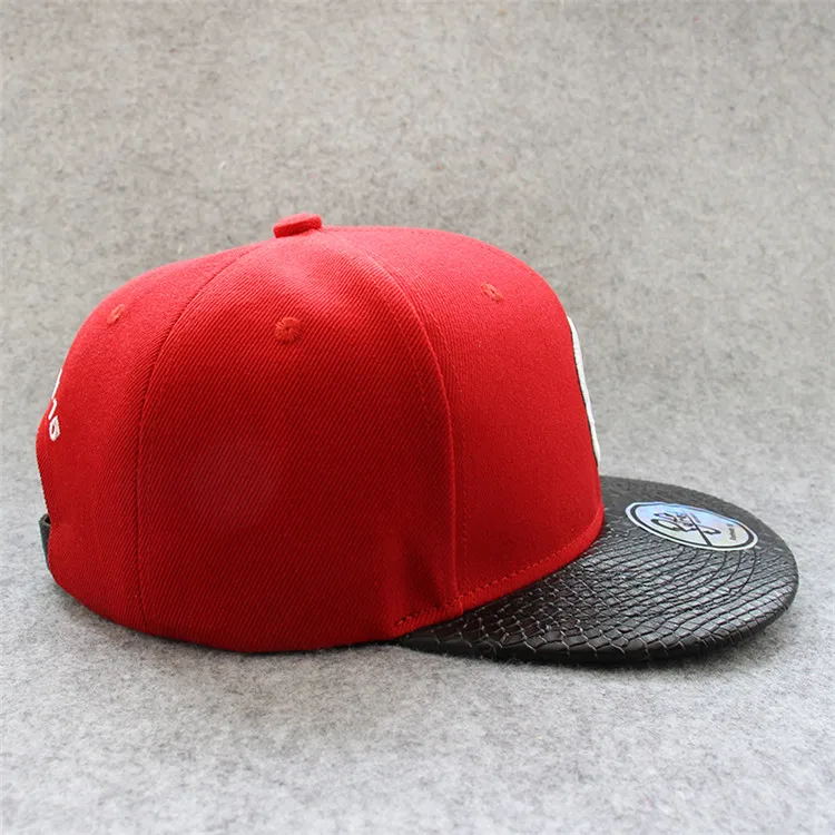 New authentic black snakeskin Sport Hats Men Embroidered Hip hop cap flat brim snapback Caps