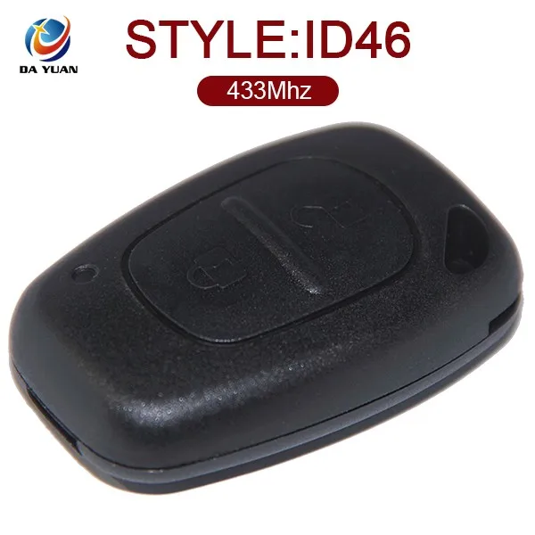 433 МГц Пустой дистанционного управления для Renault ключ 2 кнопки ID46 чип внутри AK010004