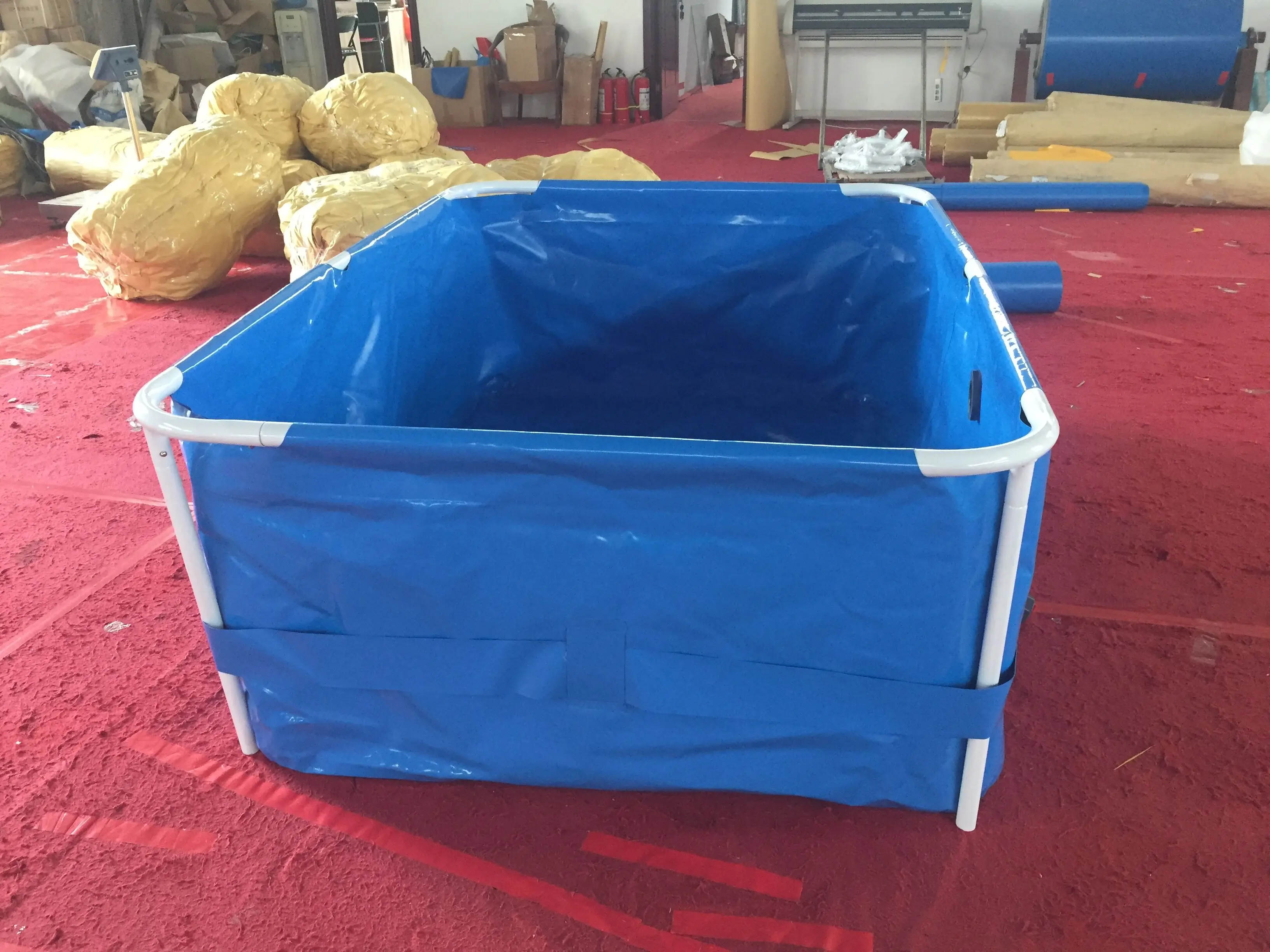 2000l rectangular galvanized steel frame fish tank pool
