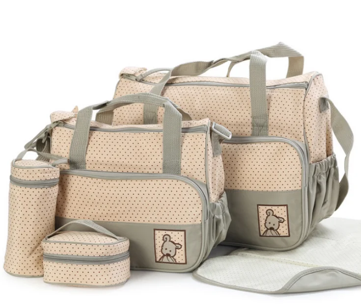 Wholesale Stock Four-piece Suit Baby Diaper Bag for Travelling