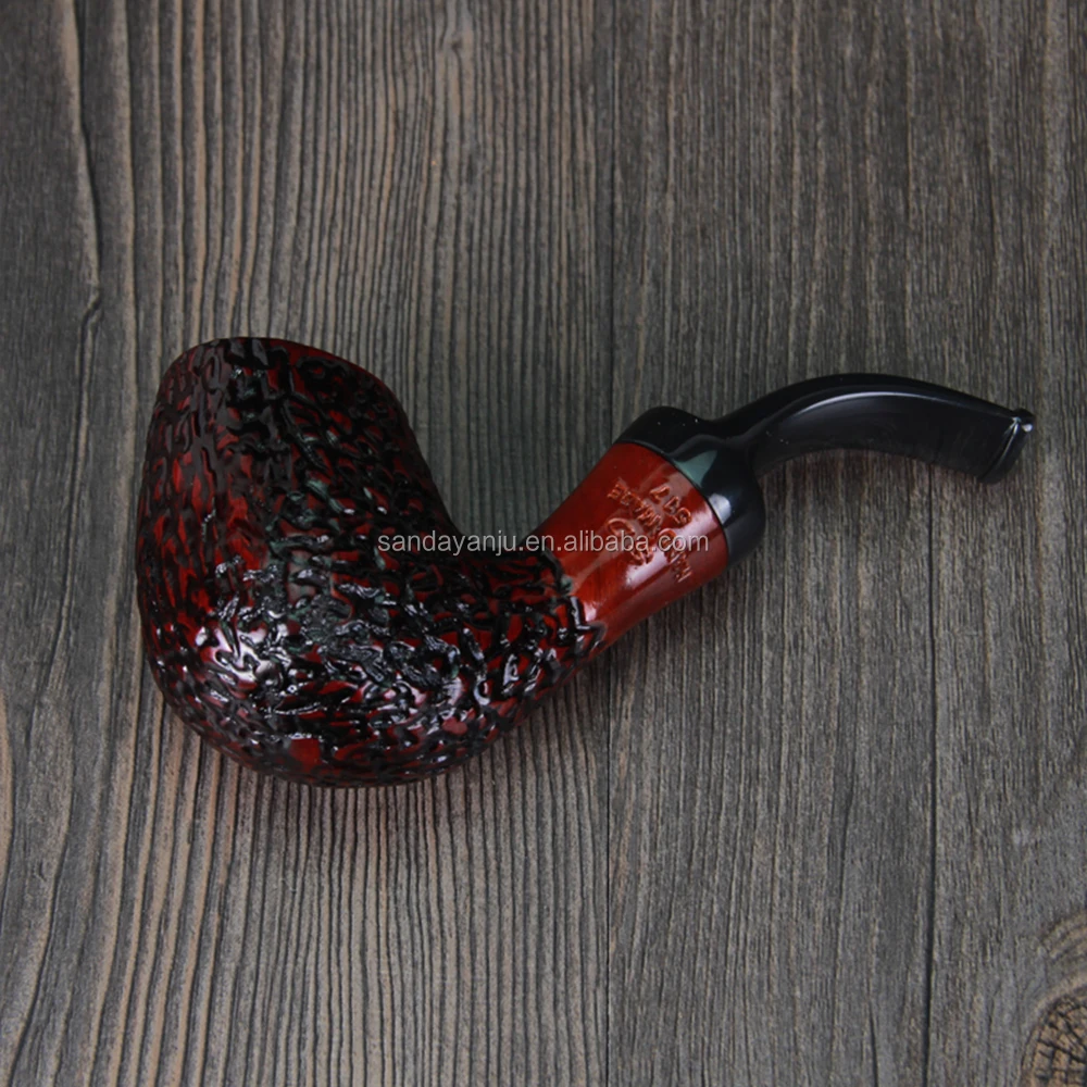 SANDA/SANDA tobacco pipe Hand-carved wooden pipe Import rosewood Curved Gift Box Genuine SD-517