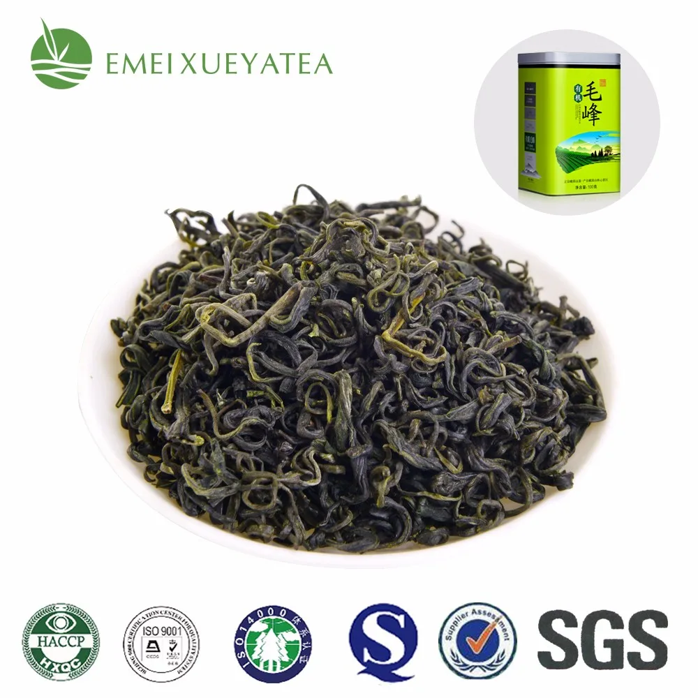 Best Chinese tea gift import tea bulk famous brand Emei Xueya Certificated mao feng whole leaves caffeinated full leaf green tea