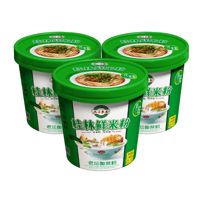 Special unfried noodle 240g best reman noodles cup packaging with Laotan Sauerkraut rice flour