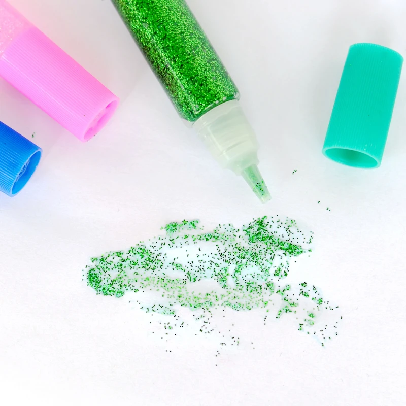 50 различных блестящих цветов, моющийся Быстросохнущий блестящий клей