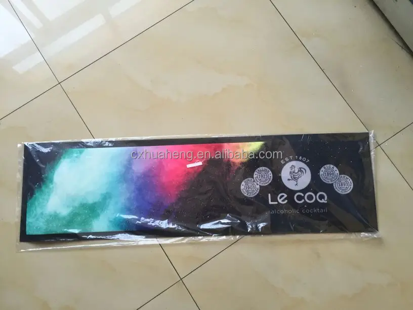 Customized Full Color Printing Rubber bar mat