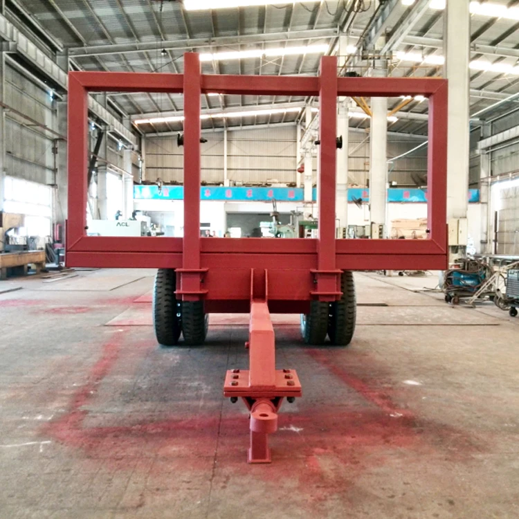 Single axle flatbed semi trailer small agricultural flatbed trailer