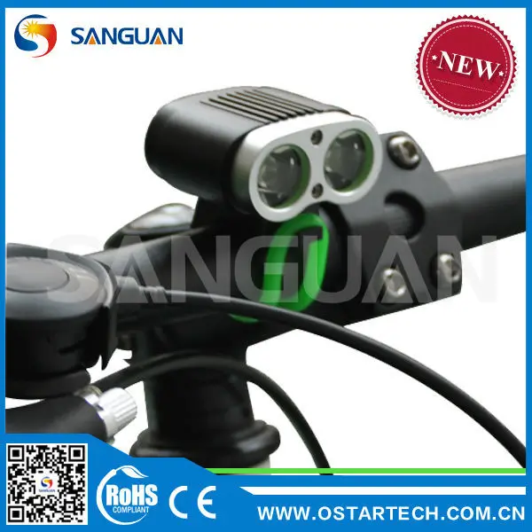Sg-t2200 высокой мощности перезаряжаемые передней велосипедов свет кри фонари фонари