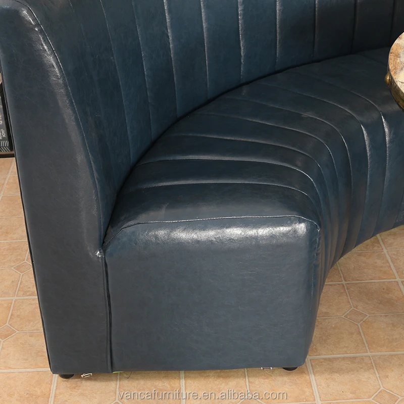 Wholesale custom made modern furniture used leather seating round restaurant booths