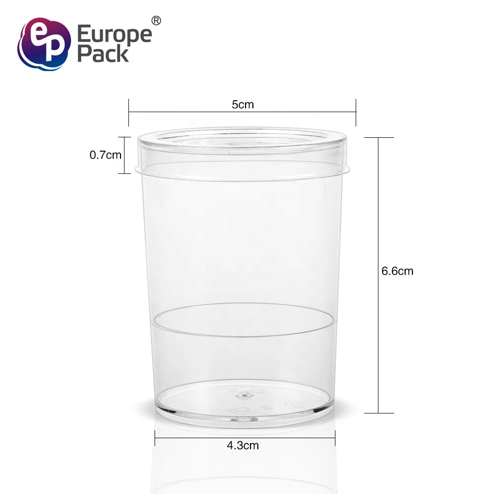 Amazon top seller disposable 93ml clear plastic yogurt cup with dome lids