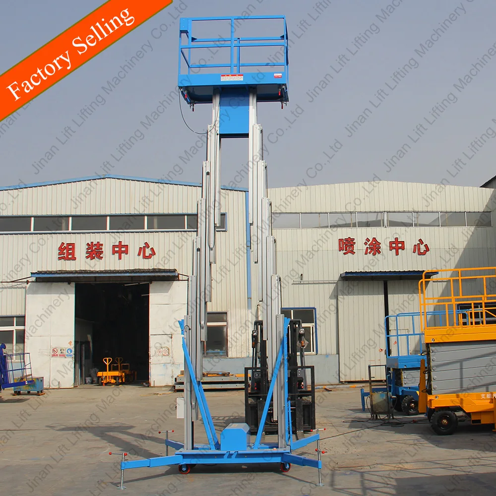 Hydraulic electric aluminum telescopic antenna mast one man lift