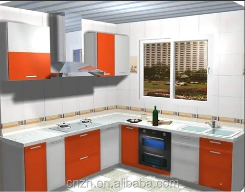 Used orange wooden mdf kitchen cabinet color combinations for home furniture (factory price directly )