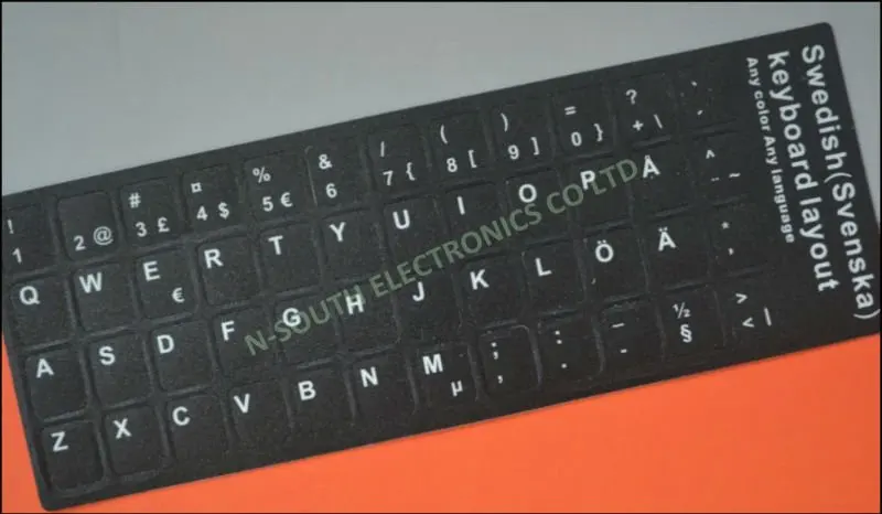 Наклейка на клавиатуру с шведским языком наклейка компьютер используемая для изменения языка