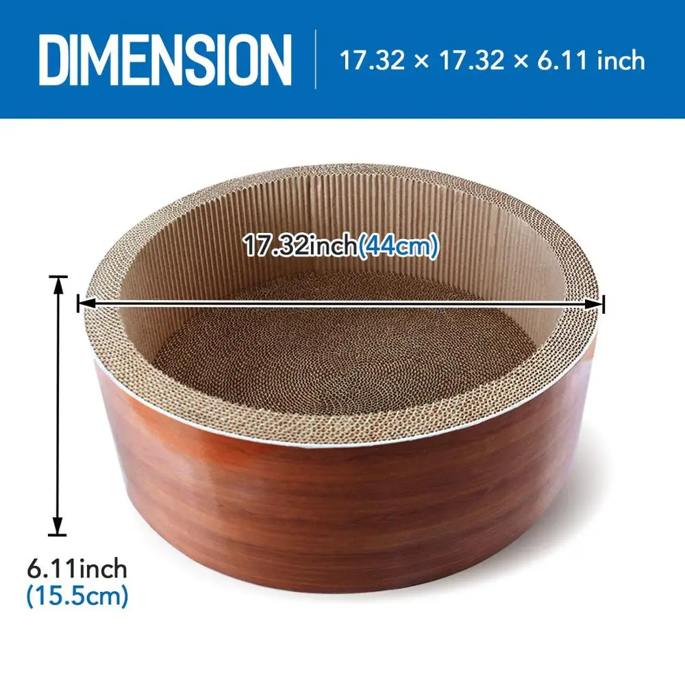 Wholesale circle shape cat corrugated cardboard cute cat scratcher high quality cat boards products